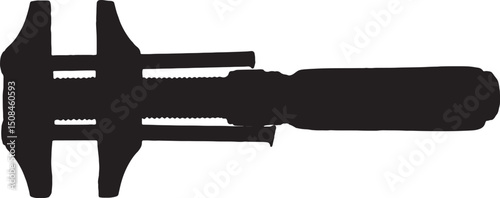 vector; silhouette of  antique Wrench