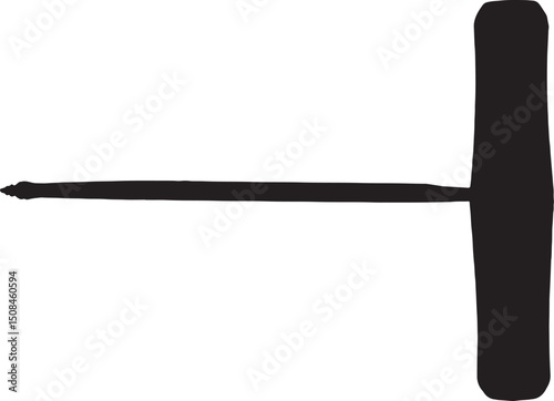 vector; silhouette antique auger tool