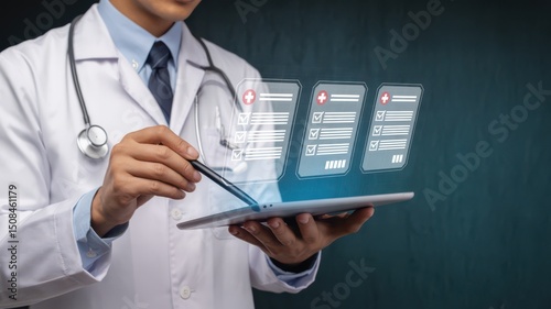 Digital transformation in medicine, the adoption of electronic health records, and the role of technology in improving healthcare quality, organization, and patient monitoring.