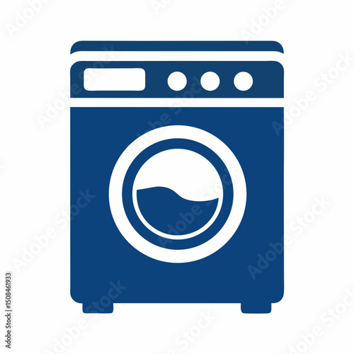 Washing Machine Vector Icon Design.