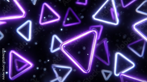 Background featuring a grid of triangle lights in a retro '80s style