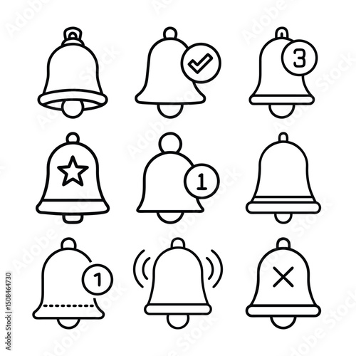 set of vector bells