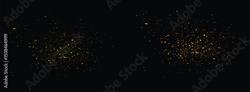 Golden confetti gold glitter glamour grunge texture background