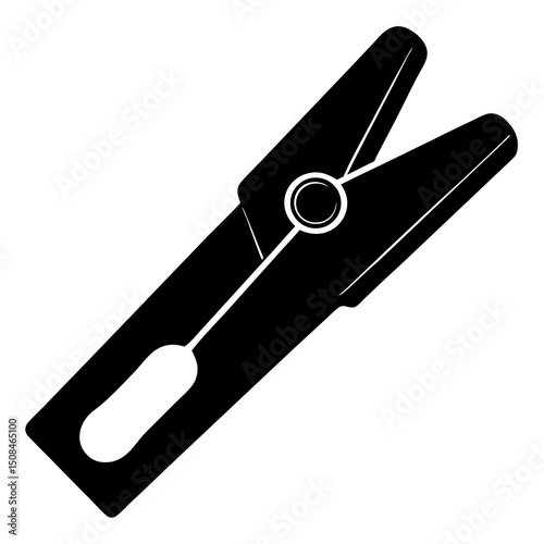clothespin on white background  