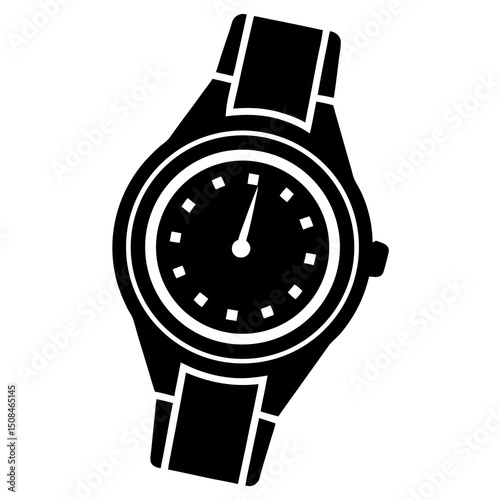 wristwatch illustration on white background  