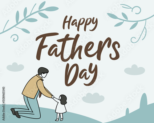 Happy father day with Silhouette son is riding his father's neck at Mountain peaks in evening time vector design

