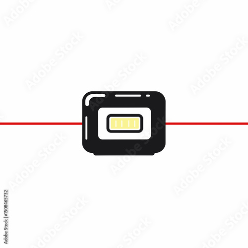 Santa Claus belt buckle with red strap on white, for Christmas promotions