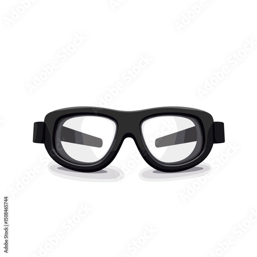 Black safety glasses, protective eyewear for construction
