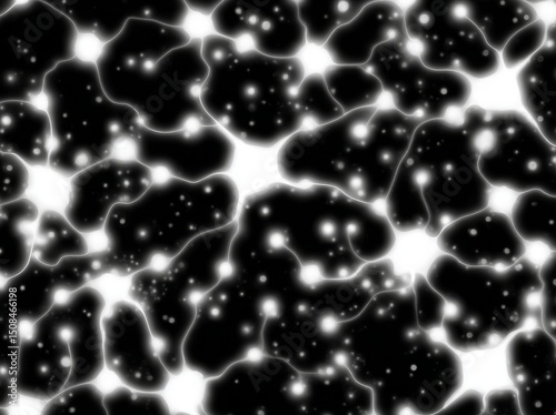 Surreal and futuristic elements combine in this digital 3D design art to create an abstract background with fractal illustrations for use as meditation or decorative wallpaper