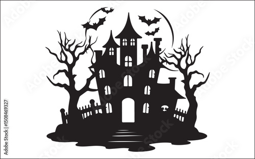 halloween silhouette of a tree
