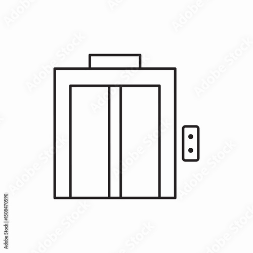 Elevator lift service available icon vector sign