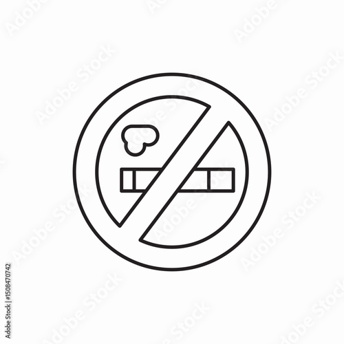 No smoking area sign icon vector sign