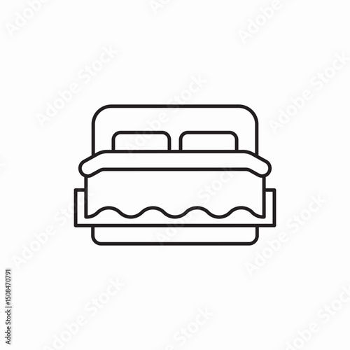 bedroom icon vector sign
