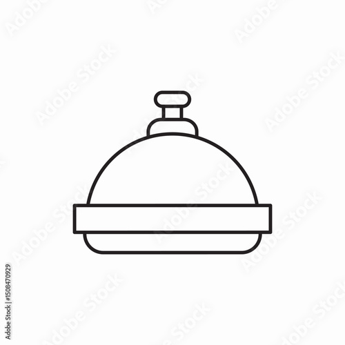 Food service restaurant dome icon vector sign