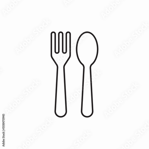 Restaurant cutlery dining service icon vector sign