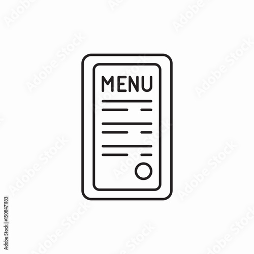 Restaurant menu food list icon vector sign