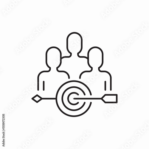 team target aim icon vector sign