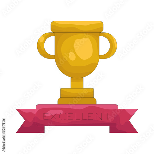 Illustration of Gold Trophy  