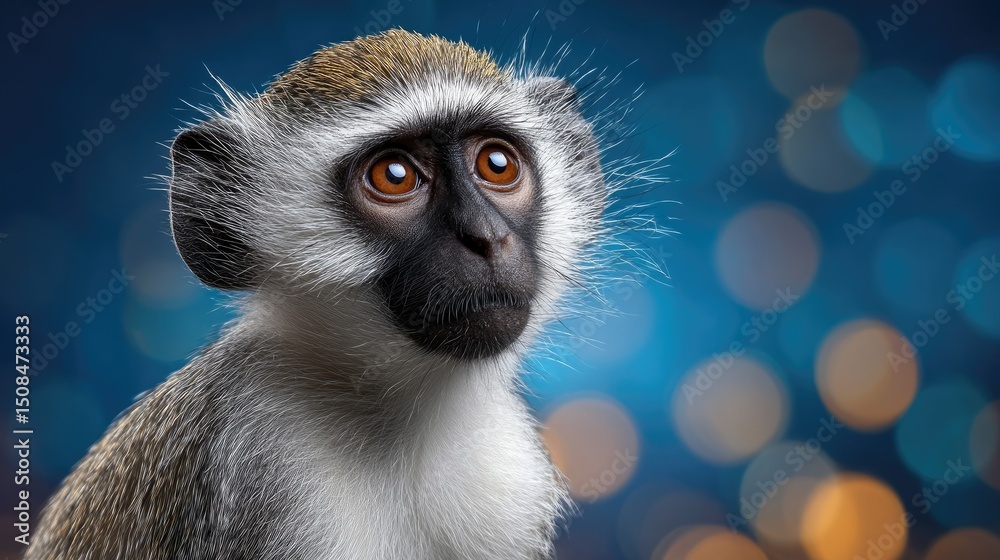 Obraz premium Baby monkey portrait closeup