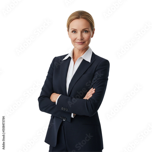 young business woman armcrossed