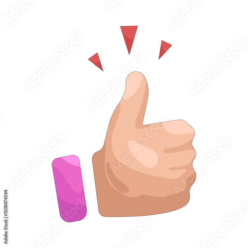 Illustration of  Thumbs Up Gesture
