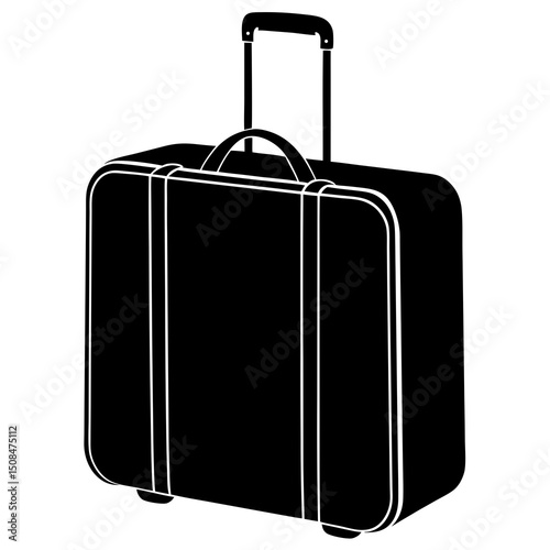 luggage suitcase on white background 