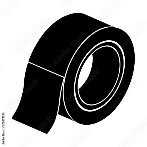 duct tape roll on white background 