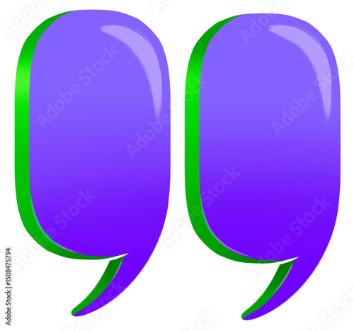 Colorful Quotation Mark