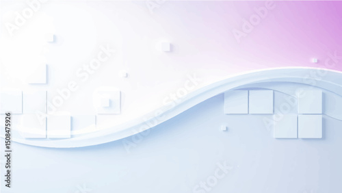 Grid of wave offset white squares or boxes geometry background wallpaper banner, flat lay (7)