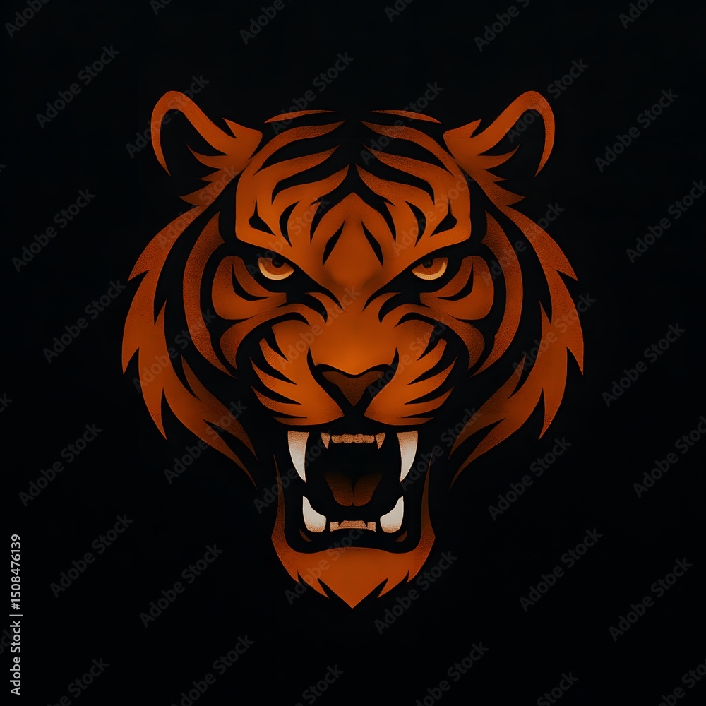 Obraz premium tiger head vector