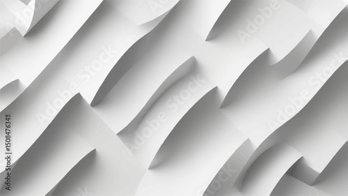 Abstract white background with futuristic wave lines and smooth curve design illustration