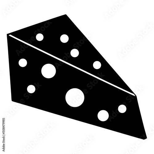 cheese wedge on white background  