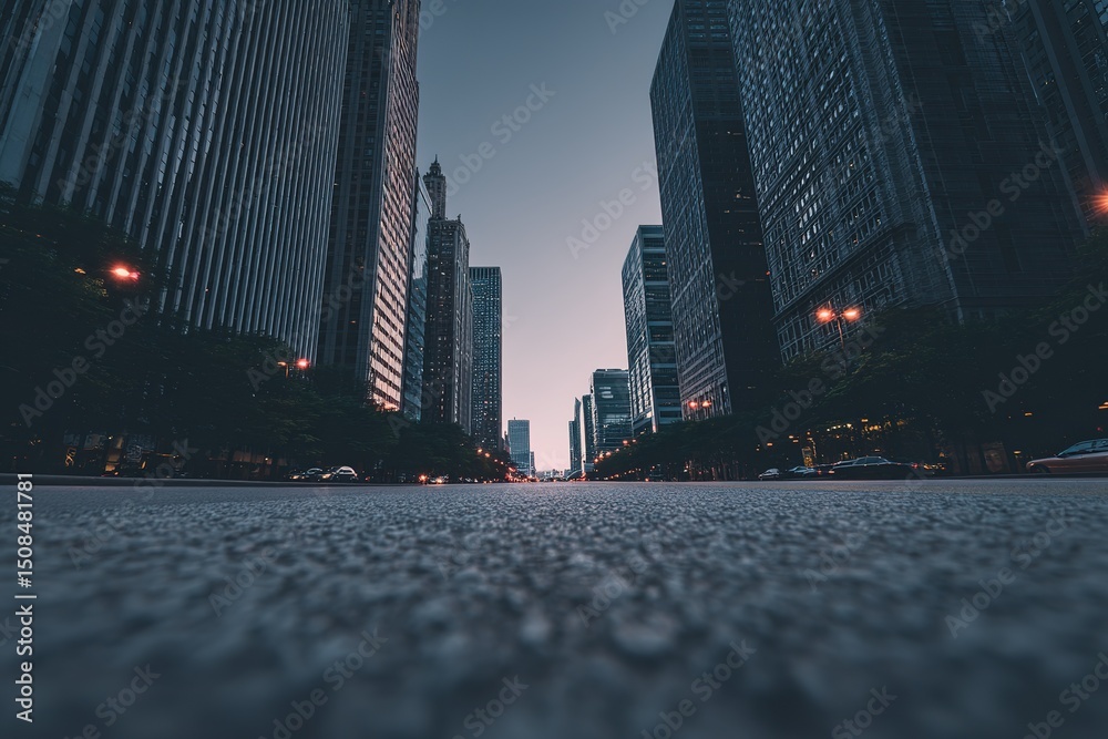 Urban Cityscape Low Angle Perspective Urban Cityscape Low Angle Perspective