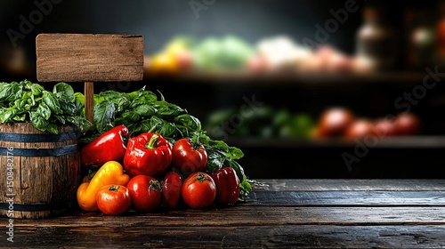 Fresh Vegetables Market Stall Display