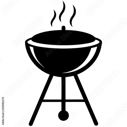 barbecue grill on white background .svg