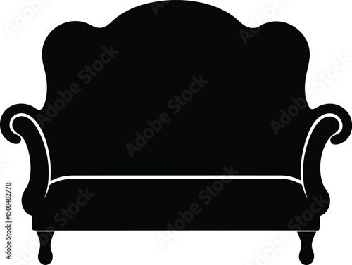 black leather sofa