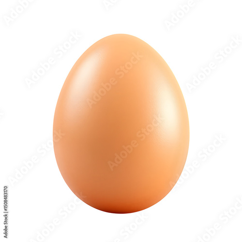 A single brown egg isolated on a black background with soft lighting and a smooth surface texture isolated with white background