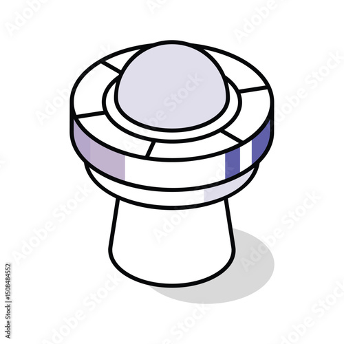 Get this isometric style icon of a ufo object