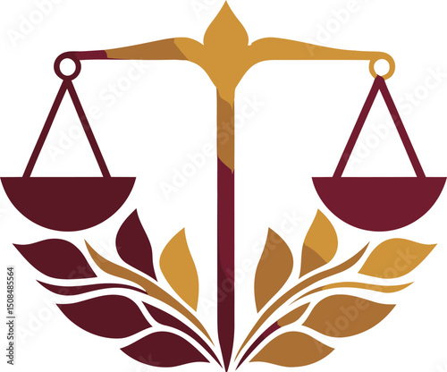 Law firm logo design justice scales symbol legal services attorney advocate court balance equilibrium 