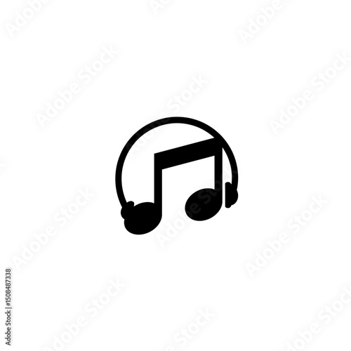 Music icon symbol representing audio and sound