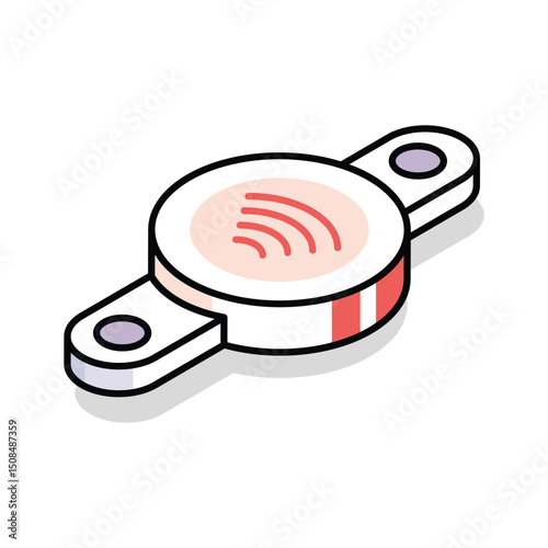 Ready to use isometric icon of a smartwatch interface