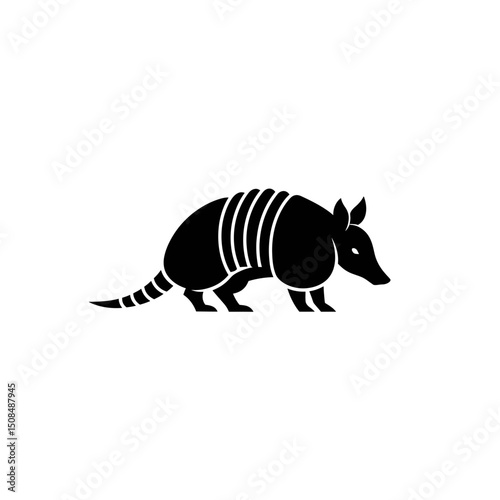 Armadillo silhouette illustration for wildlife theme
