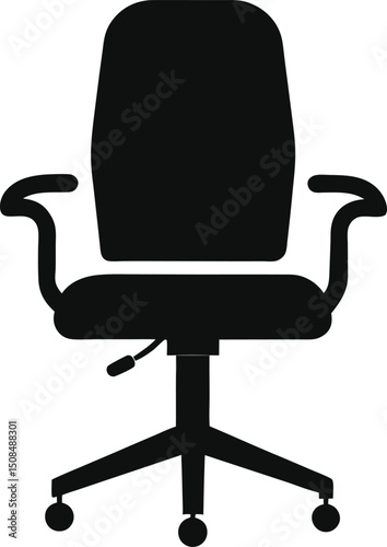 black office chair isolated