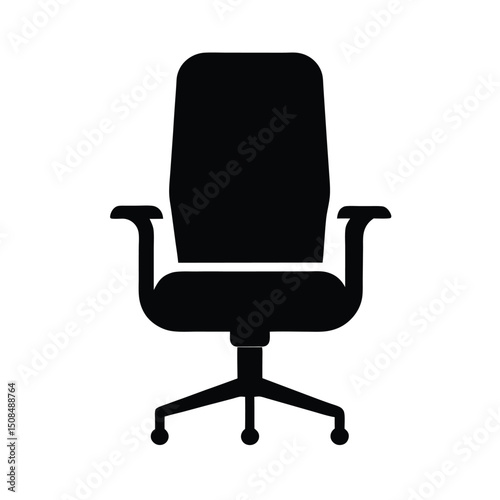black office chair isolated