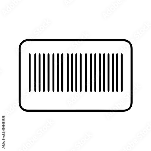 Barcode Icon on White Background for E-commerce, Retail, Inventory Management, and Digital Marketing
