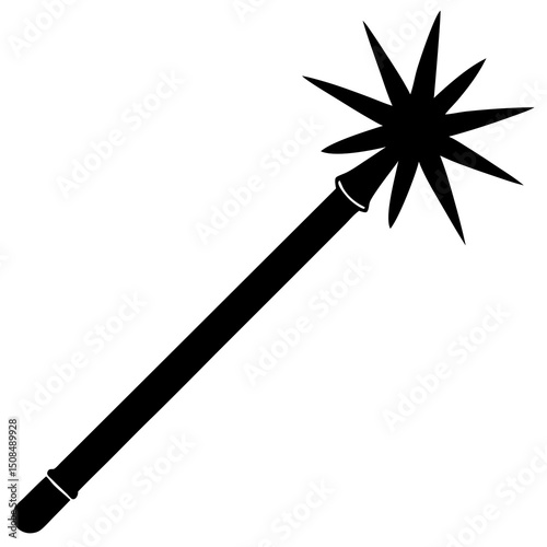 magic wand sparkles on white background .svg