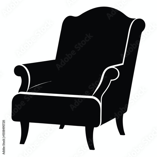 armchair silhouette vector