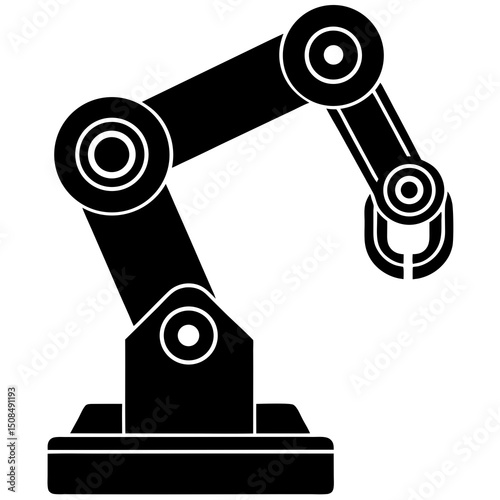 robotic arm on white background 