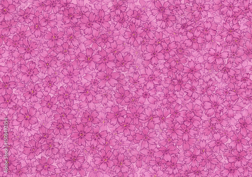 シームレスな芝桜の背景素材