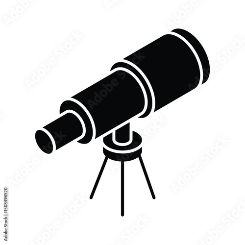 Check out this isometric glyph icon of telescope